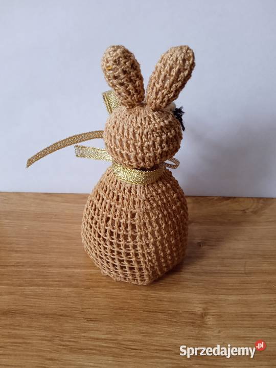 Zajączek robiony na szydełku wysokość 12 wielkopolskie Poznań