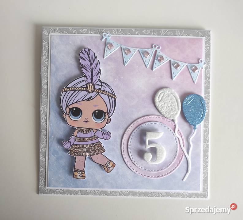 Kartka urodzinowa ręcznie robiona dziewczynki łódzkie Łódź