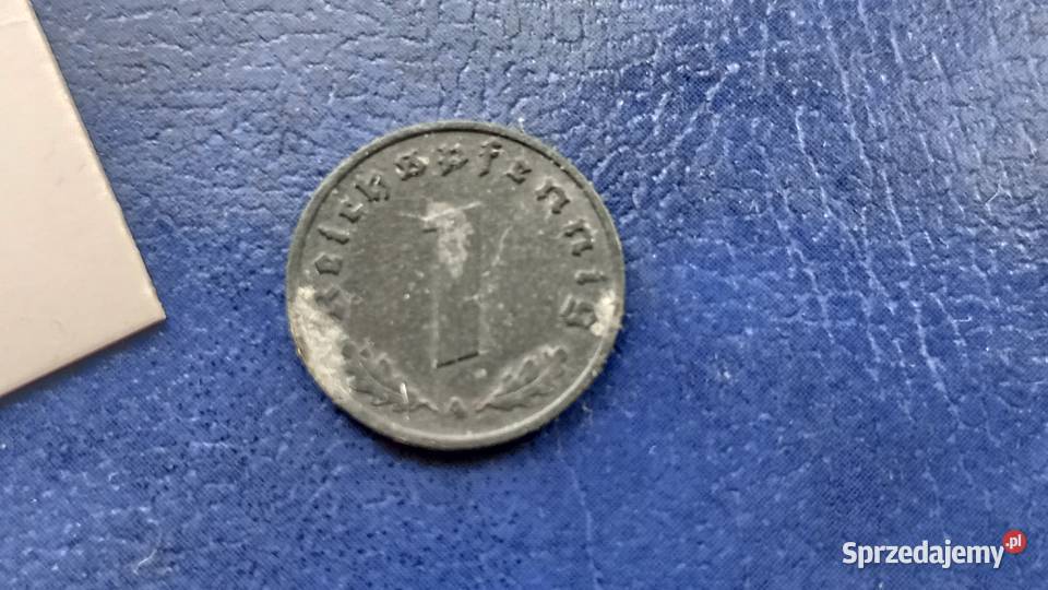 Stare monety 1 pfennig 1943 A Niemcy Lesko