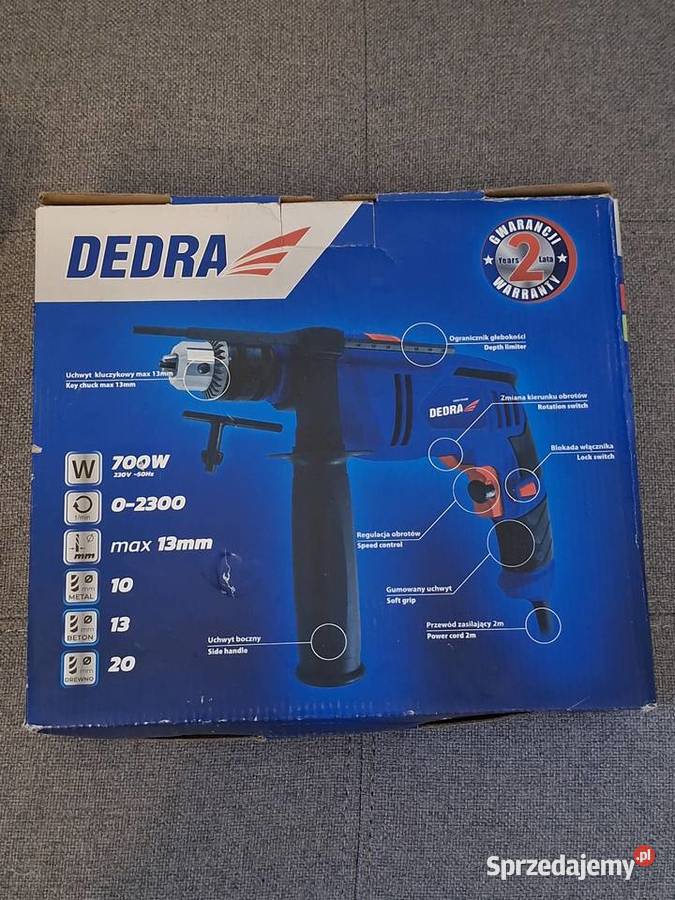 NOWA Wiertarka Udarowa DEDRA 700W DED7958K Białośliwie