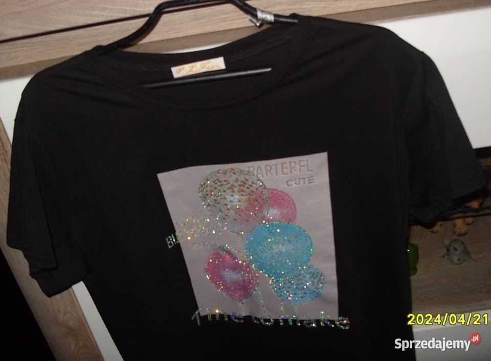 NOWY TShirt BALONY cyrkonie r LXL Rozmiar 40(L) Rawicz