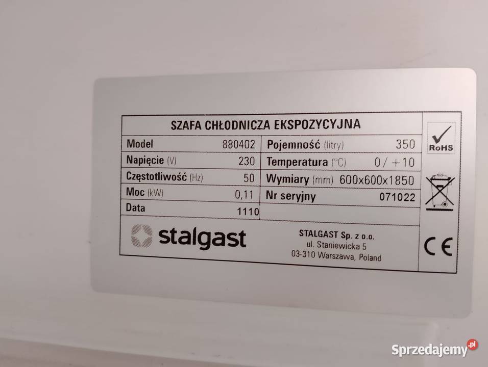 Witryna chłodnicza Stalgast 880402
