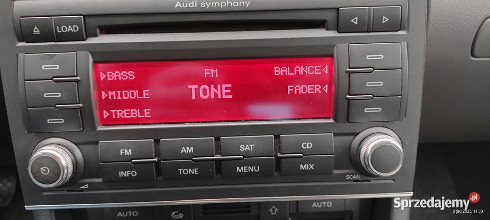 Radio Audi Symphony ze zmieniarką 6CD Audi A4 B6 Bydgoszcz