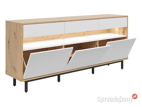 Nowe meble BRW GAP LED dąb artisan biały Siedlce