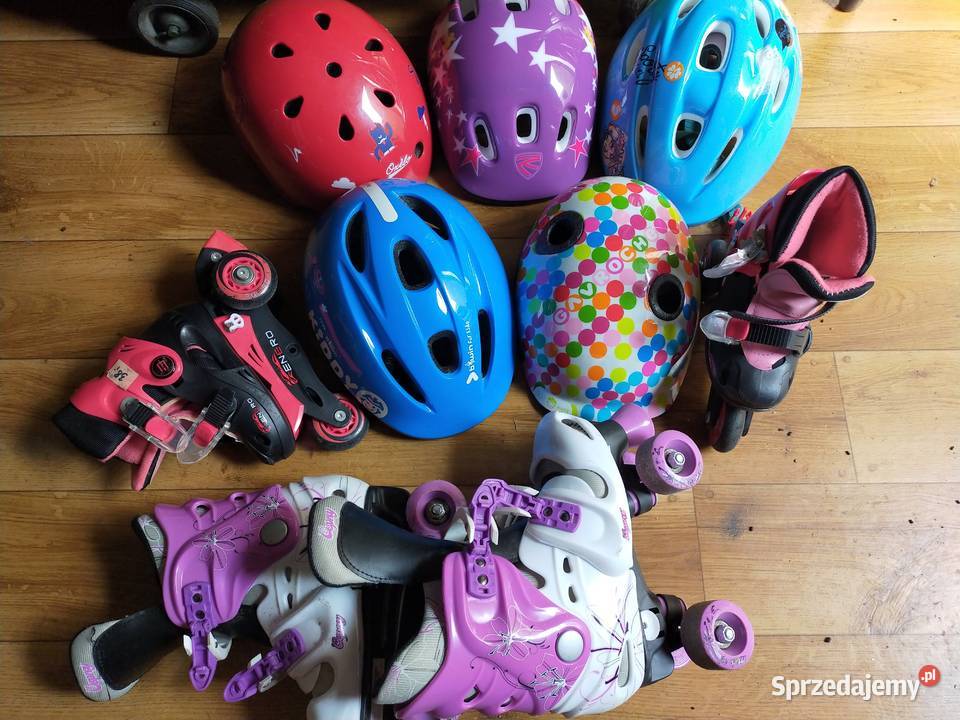 Hulajnoga zestaw pakiet z kaskami