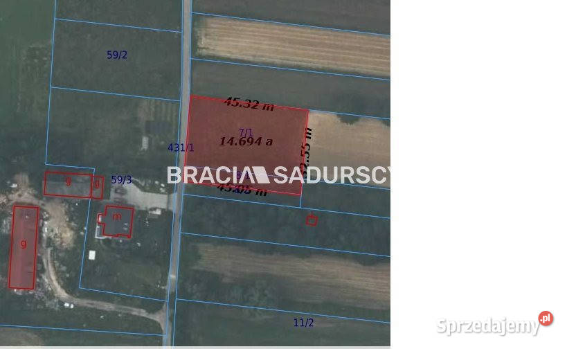 sprzedaży działki Baranówka Podgórska 1476m2 handlowo-usługowa
