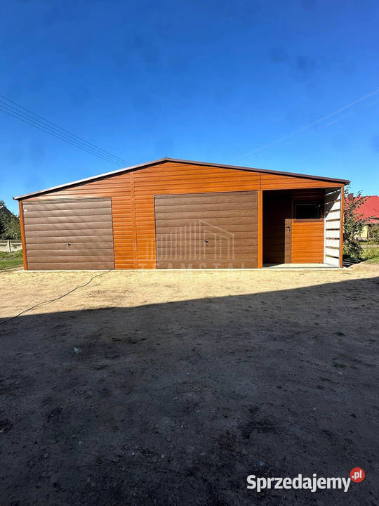 Garaż Blaszany 10x6m Wnęka 2x1m 2x Brama Uchylna lubuskie