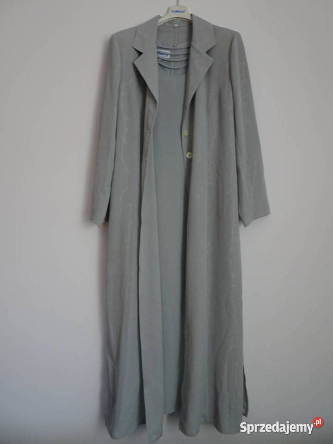 długa sukienka z narzutką wdziankiem płaszczem mazowieckie Warszawa