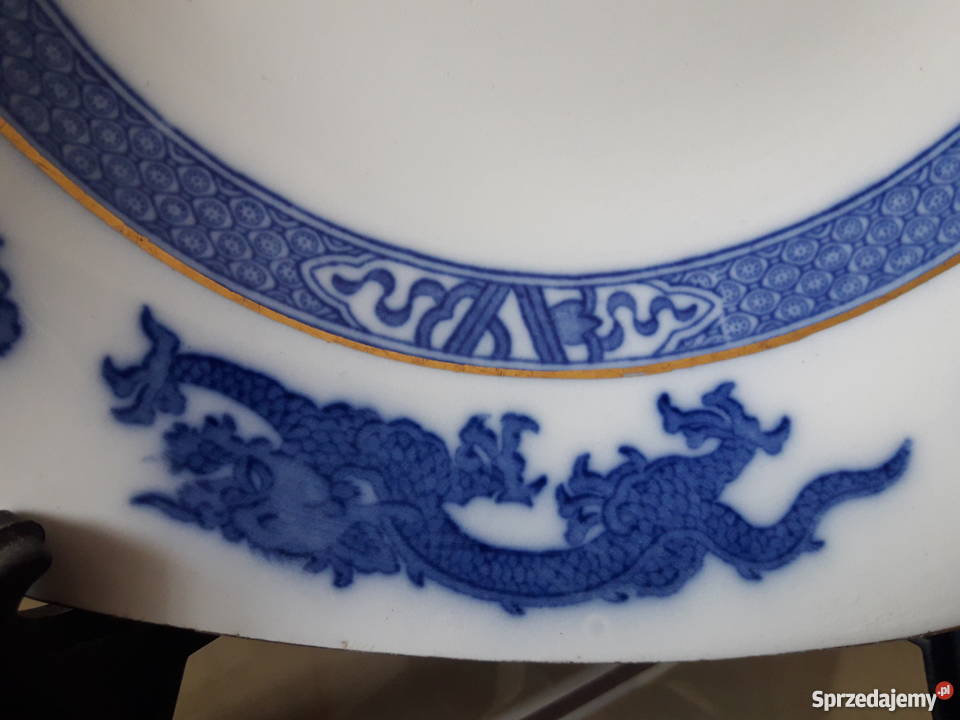 Antyk talerz porcelanowy CAULDON Anglia Janów Lubelski
