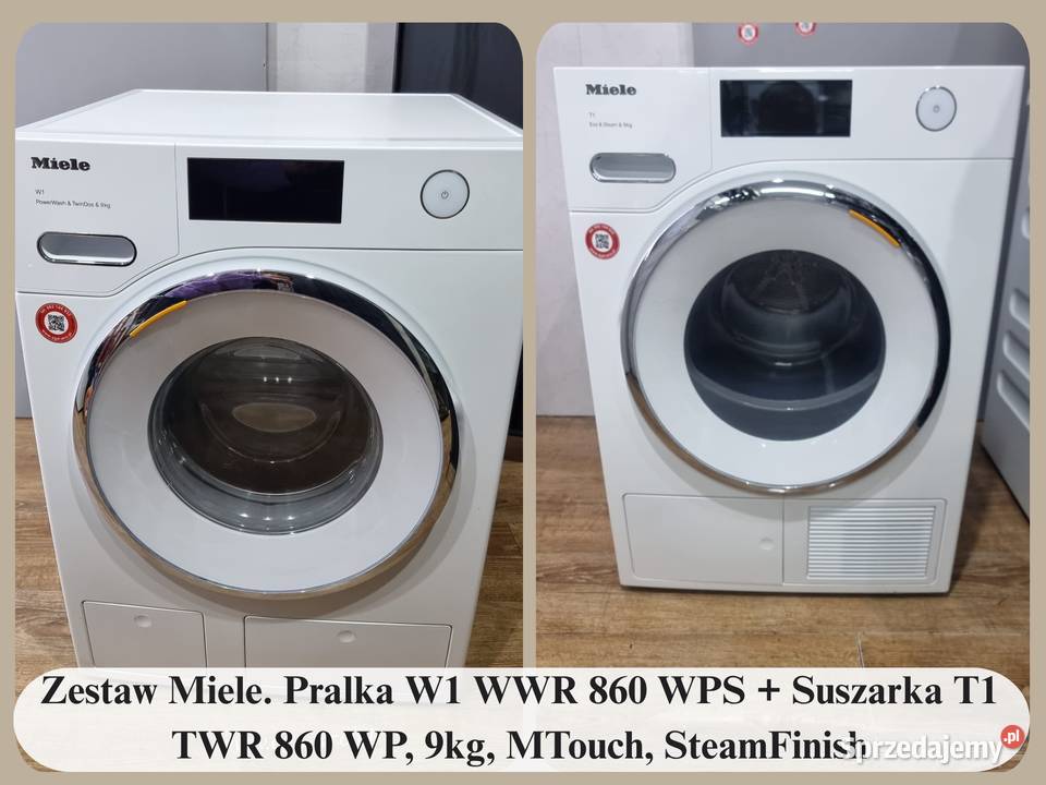 Zestaw Miele Pralka W1 WWR 860 WPS Suszarka T1 pomorskie Gdańsk