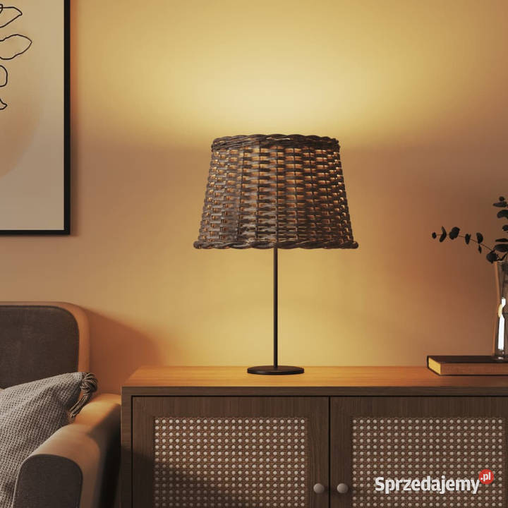 Klosz do lampy brązowy 40x26 wiklina WM364393 Warszawa