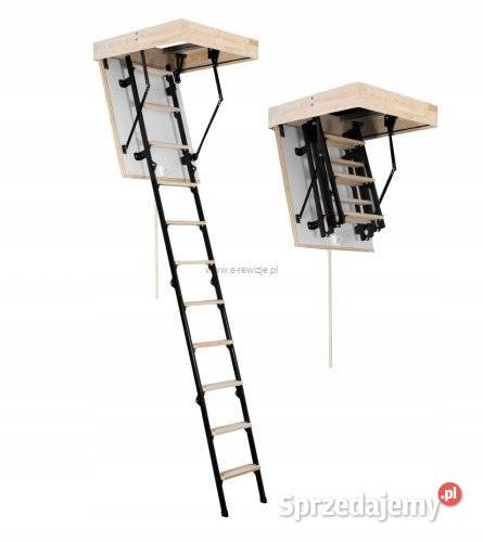 Schody strychowe metalowe 80x60 MINI TERMO Właz Warszawa