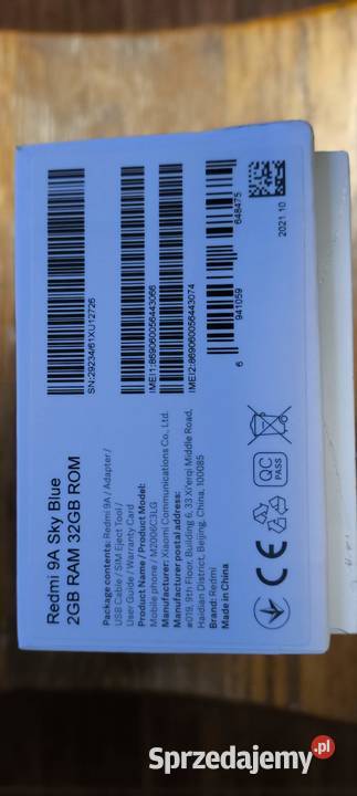 Smartfon marki XIAOMI model Redmi 9A 232GB sky Gliwice