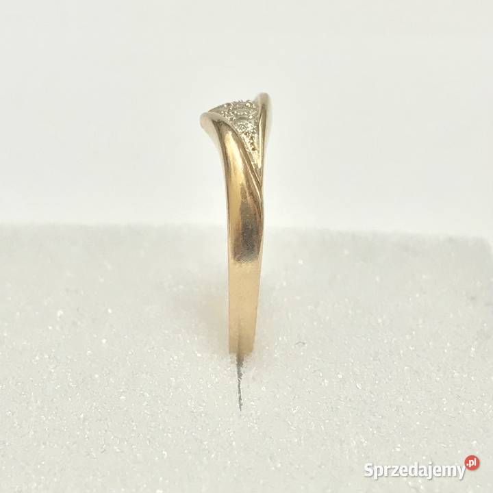 Złoty PIERŚCIONEK 14K KAMIENIE KRÓLEWNY r18 mazowieckie Warszawa