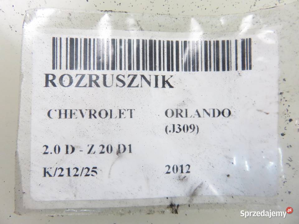 ROZRUSZNIK CHEVROLET ORLANDO 20 D VCDi 1196601 Układ elektryczny silnika małopolskie