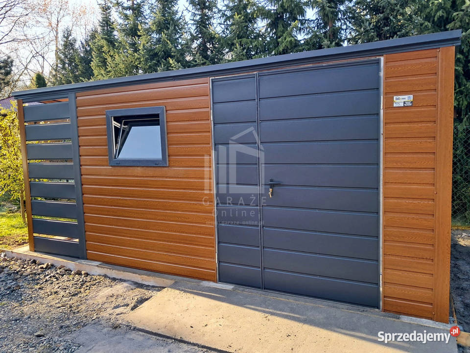 Schowek domek ogrodowy 4x25m wiata 1m brama Morąg