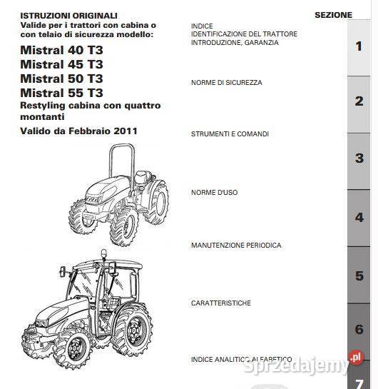 Landini Mistral 40 45 50 55 T3 katalog częsci świętokrzyskie Kielce