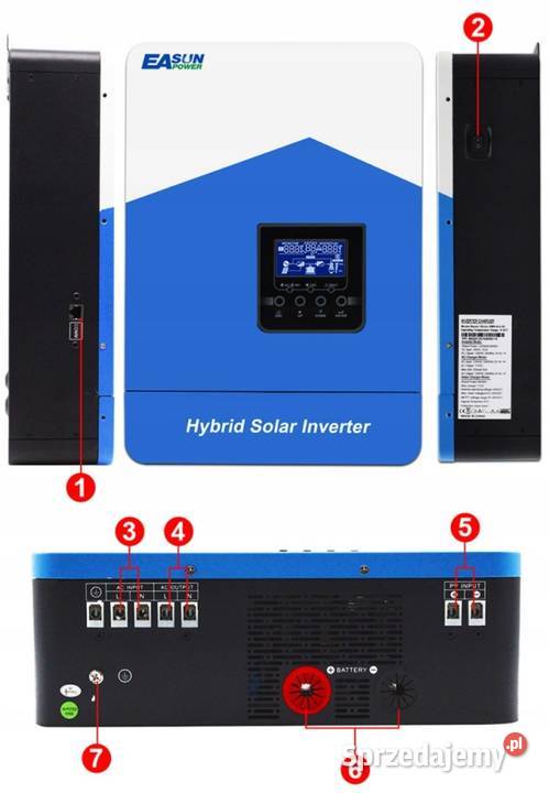 Inwerter Hybrydowy EASUN 62kw 6200W 48V WiFi Głogów sprzedam