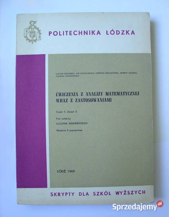 Ćwiczenia z analizy matematycznej z matematyka, statystyka Łódź sprzedam