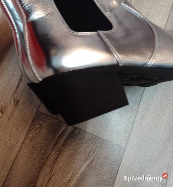 42 Bonprix bpc Srebrne Botki kowbojki wieczorowe Kraków