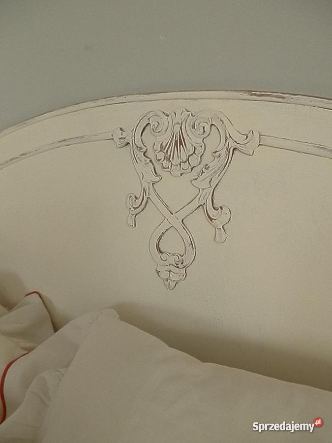 Łóżko shabby chic królewskie ludwikowskie Antyki, Sztuka, Kolekcje Lubin