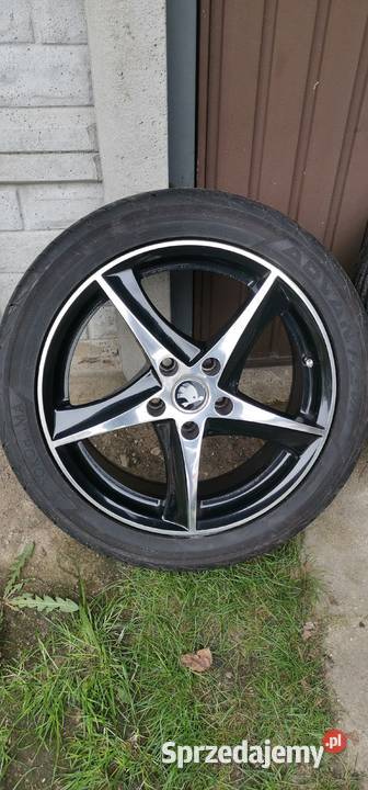 Felgi aluminiowe ENZO 5x112 r17 z oponami lato łódzkie Strzelce Wielkie sprzedam
