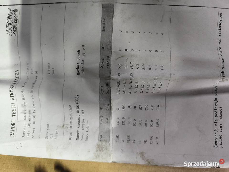 Wtryski 25dci renault opel Białystok