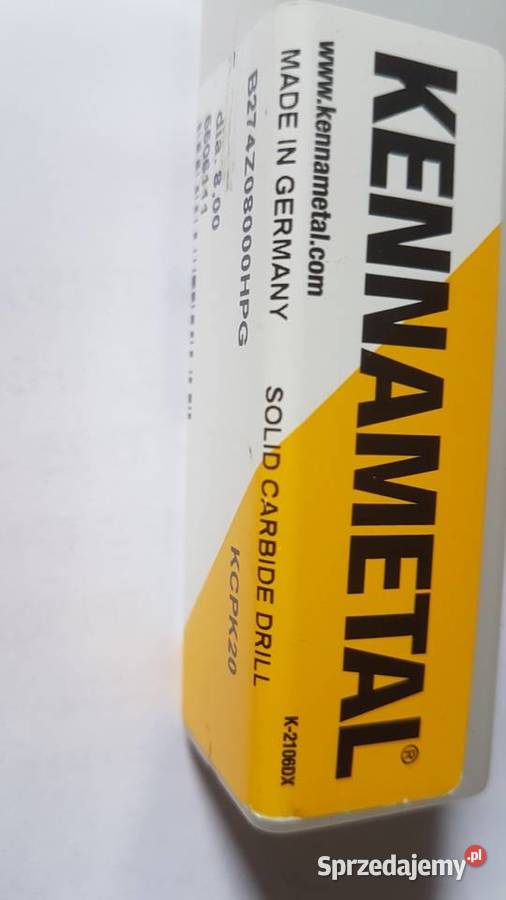 Wiertło 8mm kennametal długie z chłodzeniem Produkcja sprzedam
