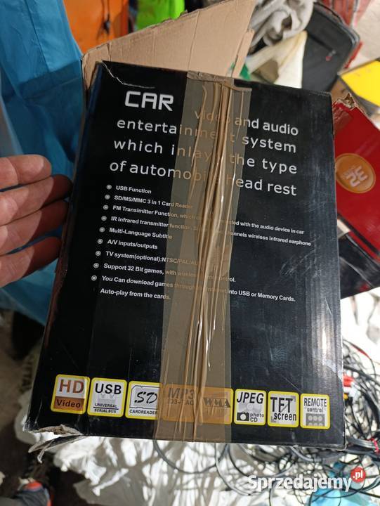 Zagłówkek z monitorem dvd 2sztuki