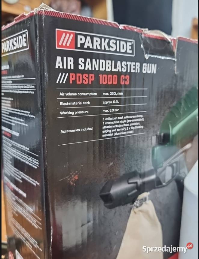 Nowy do PIASKOWANIA pistolet PARKSIDE pdsp1000c3 Krapkowice
