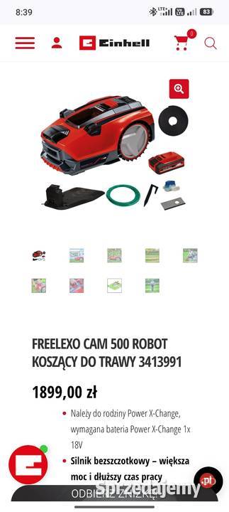 Robot koszący Einhell Frelexo Cam 500 dolnośląskie Jędrzychów