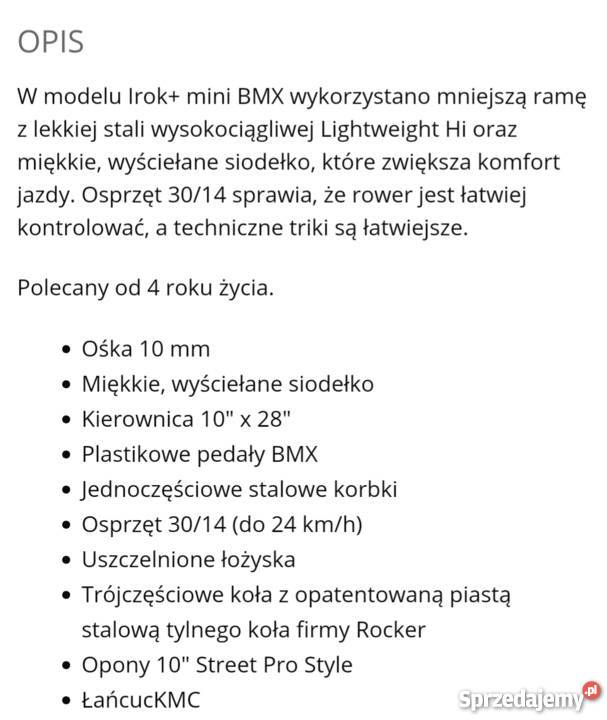 Rocker Irok Royal Mini BMX BMX Gdańsk