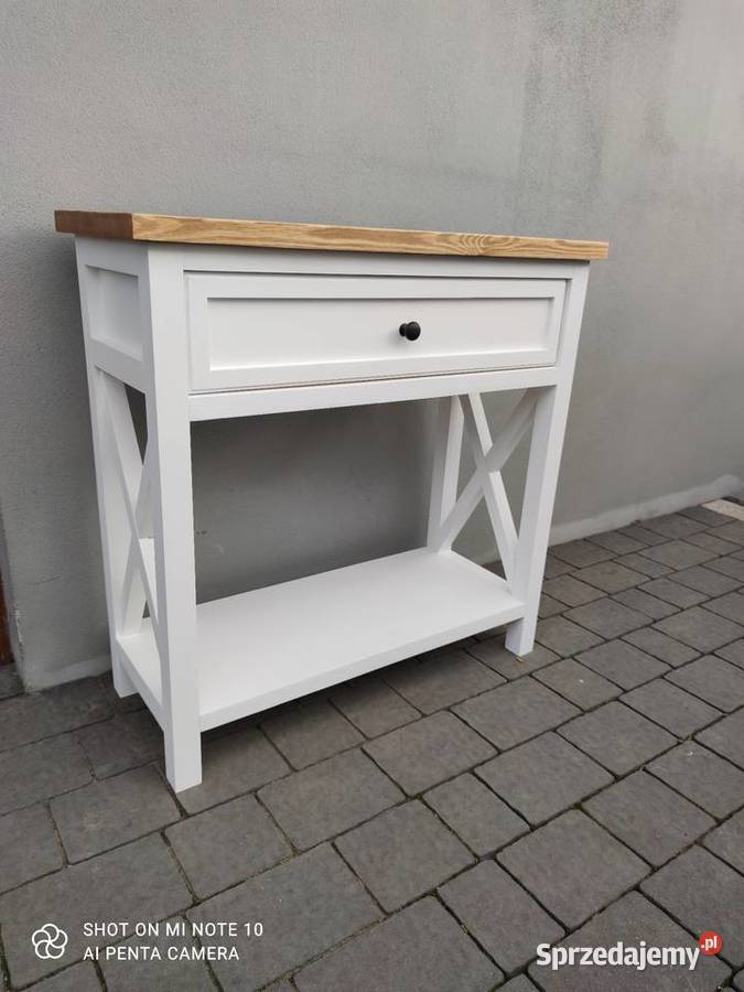 Konsola drewniana prowansalska 36cm Zduńska Wola