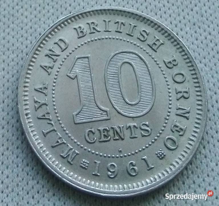 MALAYE I BRYTYJSKIE BORNEO10 CENTSH1961r Legionowo sprzedam