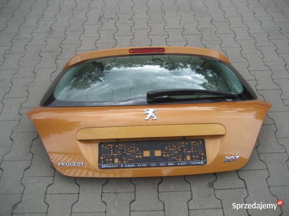 peugeot 207 0609r klapa pokrywa bagażnika tył Rakoniewice