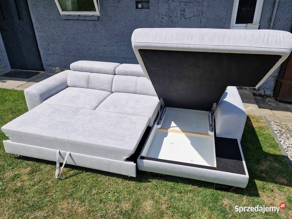 Naroznik z funkcją spania i pojemnikiem 170cm Wieluń sprzedam