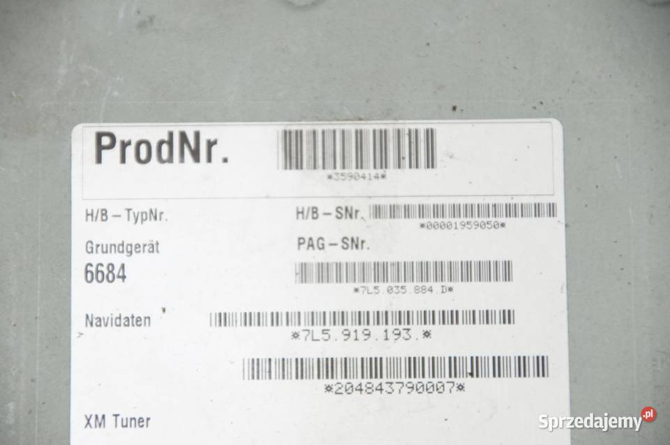 RADIO PORSCHE CAYENNE I LIFT 7L5035884D Lipno