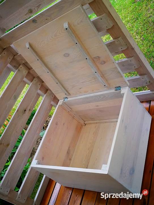 Skrzynia z donicą stolik kawowy zestaw na balkon Krasów