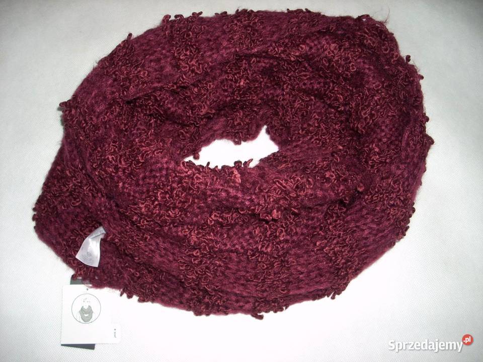 CA Bordowy Komin Gruby Bouqle Nowy Yessica Nowy Sącz sprzedam