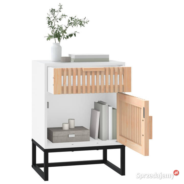 Szafka nocna biała 40x30x555 materiał Warszawa