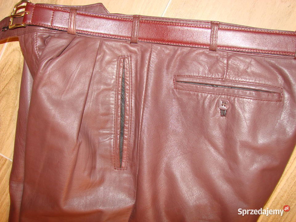 męskie spodnie skórzane Pozostałe