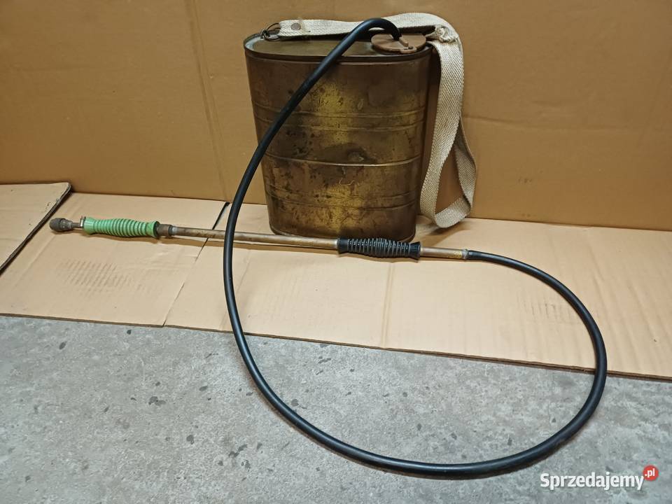 Opryskiwacz ręczny miedziany stary PRL Gdańsk