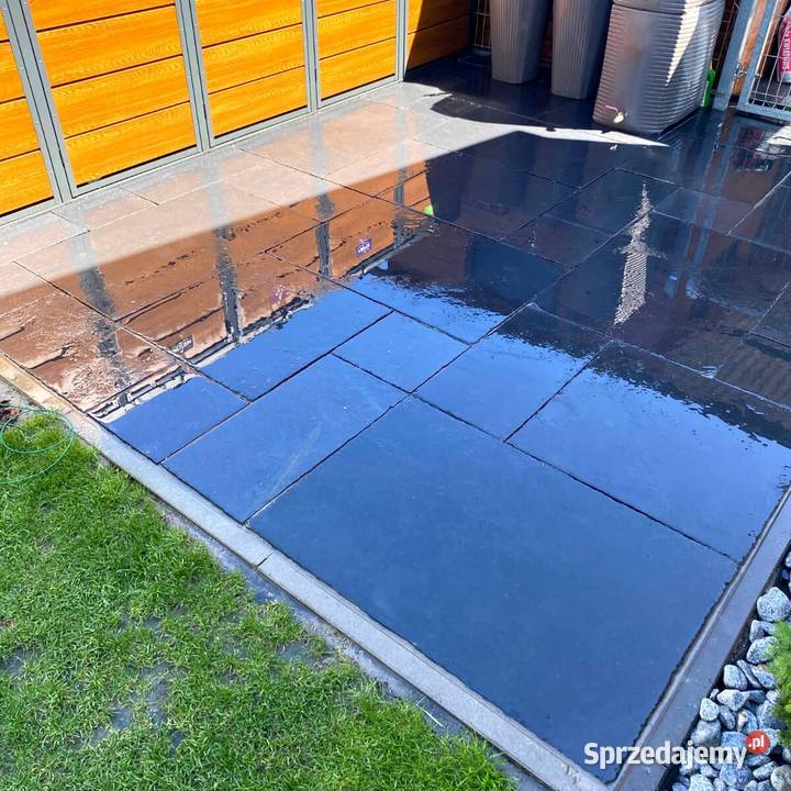 Płytki wapień Black Limestone bębnowane 60x60x22 Gdynia