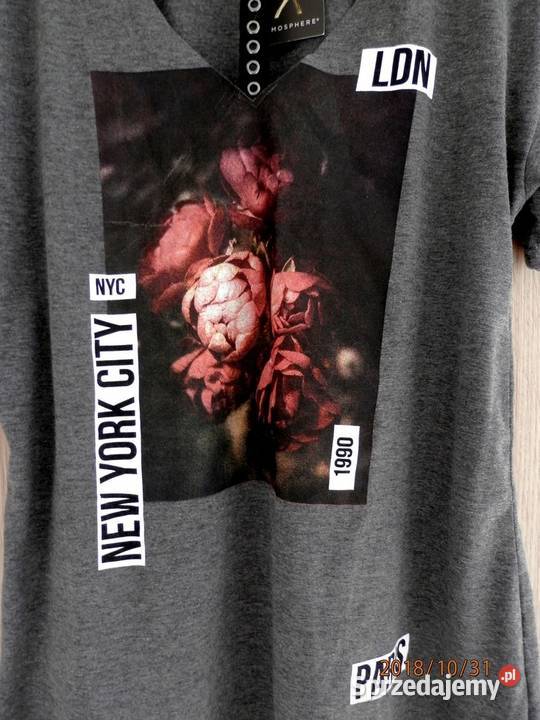 Bluzka Atmosphere Tshirt Koszulka Napisy Rockowa Bluzki i koszule Łomża
