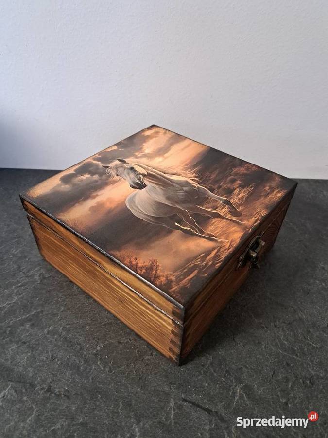 Szkatułka konie handmade Rękodzieło opolskie Kędzierzyn-Koźle