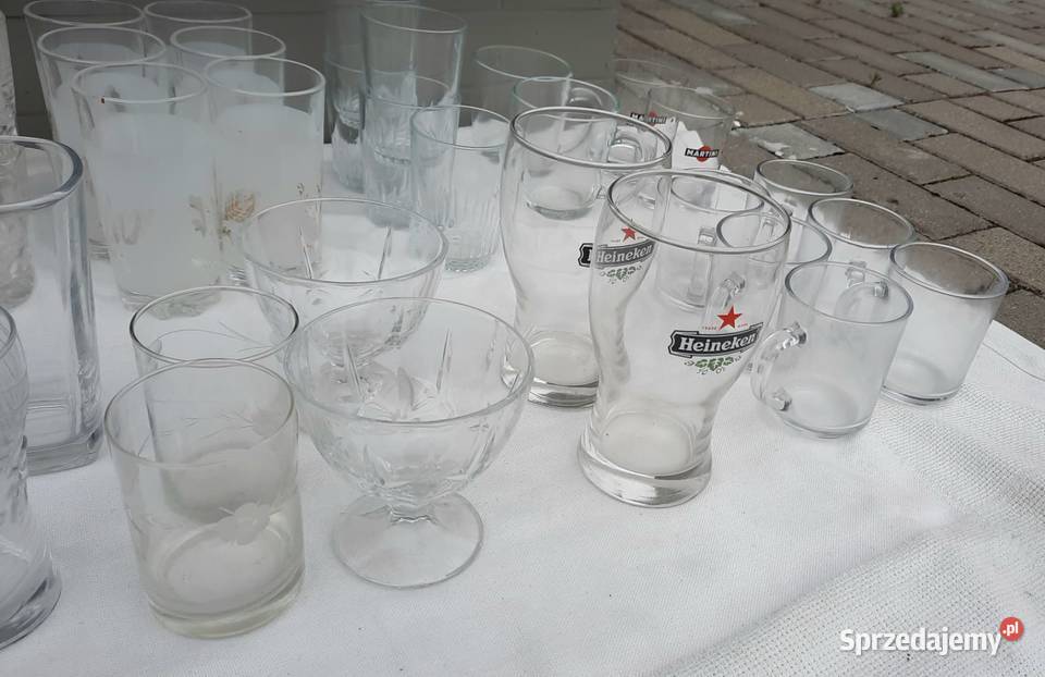 Szklanki kubki szklane różne Wolsztyn