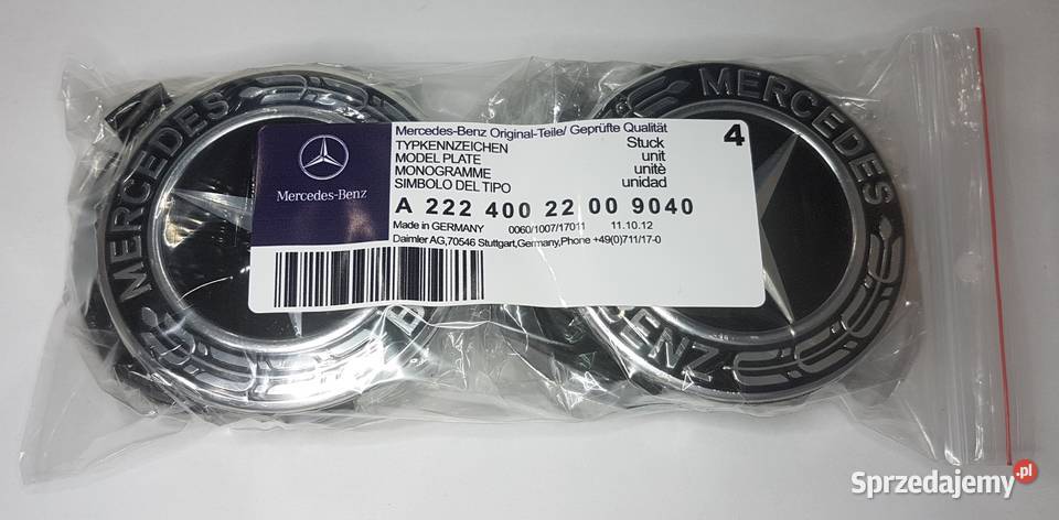 dekielki MERCEDES BENZ 75mm dekle ASO black Bełchatów sprzedam
