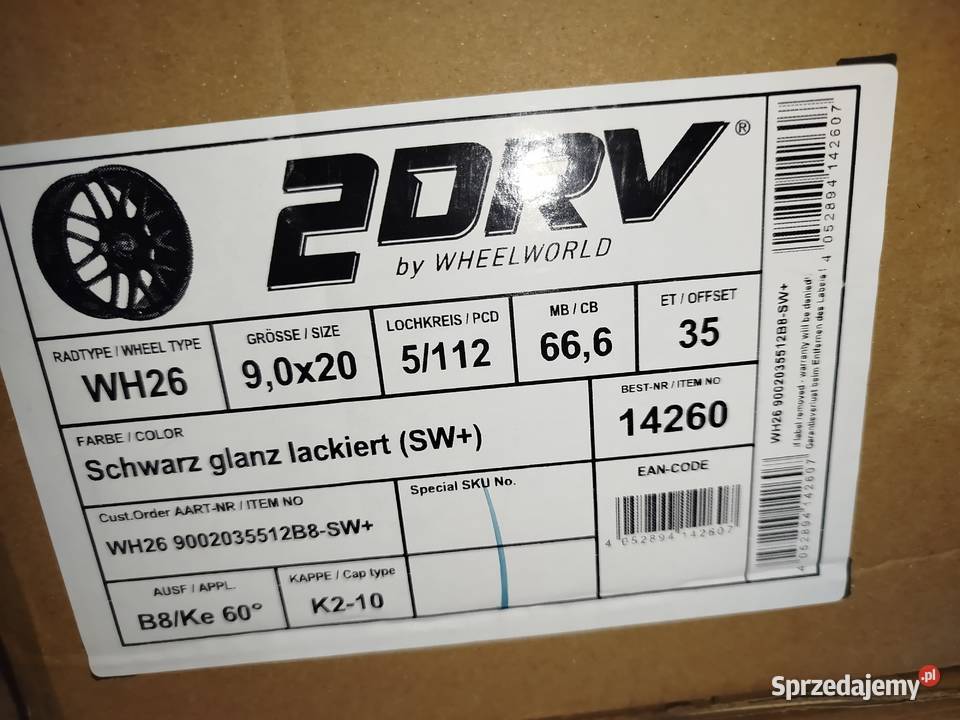 S383 Alufelgi Nowe 20 5x112 9j Et35 Skoda Vw Bąków