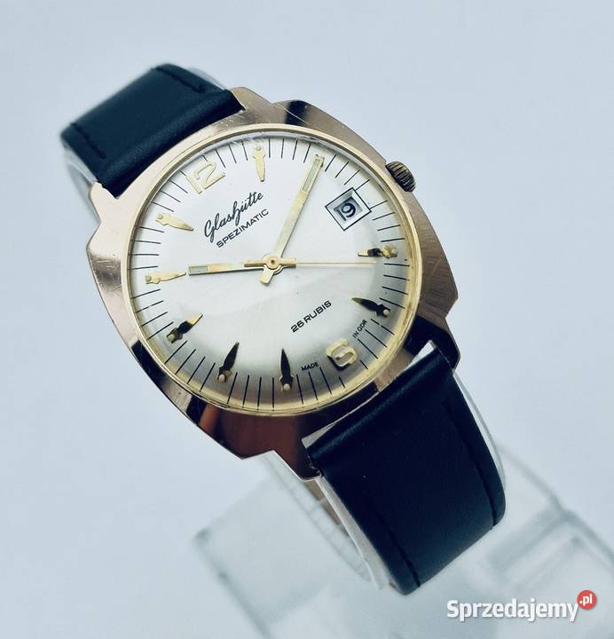 Pozłacany zegarek GLASHUTTE SPEZIMATIC 26 rubis kujawsko-pomorskie sprzedam