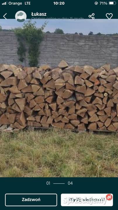 Drewno kominkowe liściaste cięte na 40 i łupane Oborniki Śląskie